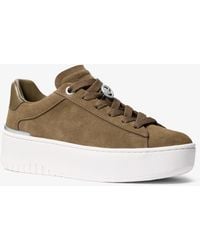 MICHAEL Michael Kors - Mk Dottie Suede Platform Trainers - Lyst