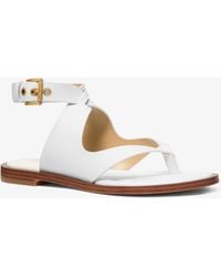 MICHAEL Michael Kors - Mk Irene Leather Wrap Sandal - Lyst