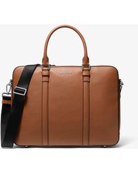 Michael Kors - Hudson Logo And Leather Double-gusset Briefcase - Lyst
