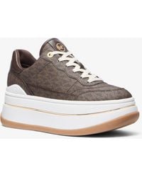 MICHAEL Michael Kors - Hayes Signature Logo Platform Sneaker - Lyst