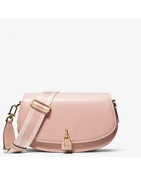 Michael Kors - Mila Medium Leather Messenger Bag - Lyst