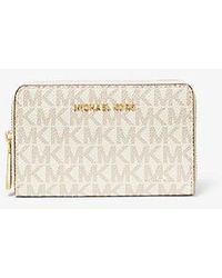 Michael Kors - Small Logo And Leather Wallet - Lyst
