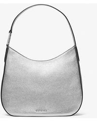 Michael Kors - Kensington Large Metallic Leather Hobo Shoulder Bag - Lyst