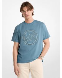 Michael Kors - Mk Logo Charm Cotton Jersey T-Shirt - Lyst