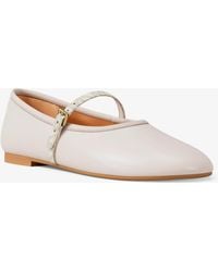 Michael Kors - Phoebe Signature Logo Trim Ballet Flat - Lyst