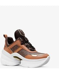 Michael Kors - Olympia Signature Logo Trainer - Lyst