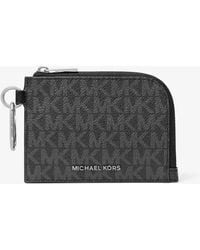 Michael Kors - Mk Hudson Signature Logo Zip Pouch - Lyst