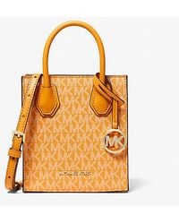 Michael Kors - Mercer Extra-small Logo And Leather Crossbody Bag - Lyst