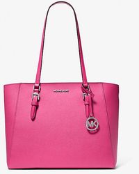 Michael Kors - Charlotte Large Leather And Signature Logo 3-In-1 Tote Bag - Lyst