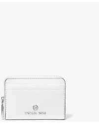 MICHAEL Michael Kors - Jet Set Small Pebbled Leather Wallet - Lyst
