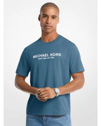 Michael Kors Outlet - Mk Logo Cotton T-Shirt - Lyst
