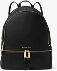 Michael Kors Black Leather Backpack