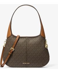 MICHAEL Michael Kors - Mk Alice Small Signature Logo Shoulder Bag - Lyst