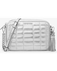 MICHAEL Michael Kors - Mk Sac À Bandoulière Jet Set De Taille Moyenne En Cuir Matelassé Métallisé - Lyst