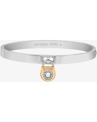 Michael Kors - Pavé Lock Bangle - Lyst