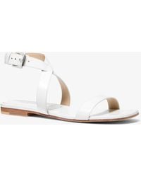 Michael Kors - Mk Bridgette Leather Sandal - Lyst