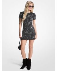 Michael Kors - Mk Mini-Robe En Néoprène À Motif Cachemire Clouté - Lyst