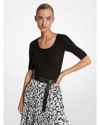 Michael Kors - Cashmere Three-Quarter Sleeve Sweater - Lyst