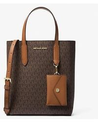 Michael Kors - Vincent Small Signature Logo Convertible Tote Bag With Card Case - Lyst