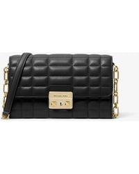 Michael Kors - Tribeca Small Leather Wallet On Chain Bag - Lyst