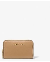 Michael Kors - Jet Set Small Topstitched Leather Wallet - Lyst