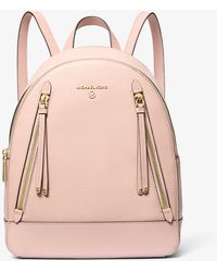 MICHAEL Michael Kors - Brooklyn Medium Pebbled Leather Backpack - Lyst