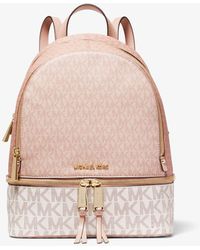 rose gold michael kors backpack