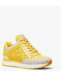 Michael Kors - Maddy Two-tone Signature Logo And Mesh Trainer - Lyst
