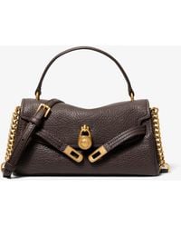MICHAEL Michael Kors - Mk Hamilton Moderne Extra-Small Textured Leather Slouchy Crossbody Bag - Lyst