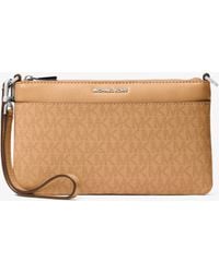 MICHAEL Michael Kors - Mk Jet Set Medium Signature Logo Convertible Wristlet - Lyst