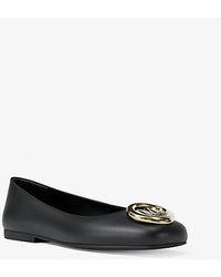 Michael Kors - Mk Milan Leather Ballet Flat - Lyst
