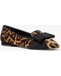olympia leopard calf hair and leather trainer