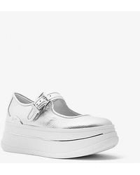 Michael Kors - Hayes Metallic Leather Mary Jane Sneaker - Lyst