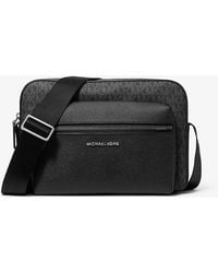 Michael Kors - Mk Hudson Textured And Signature Logo Camera Crossbody Bag - Lyst