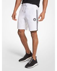 Short de sport à patch logo Coton Michael Kors pour homme en coloris Bleu Homme Vêtements Shorts Shorts casual 