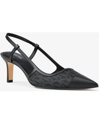 MICHAEL Michael Kors - Mk Alora Signature Logo Slingback Pump - Lyst