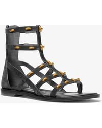 MICHAEL Michael Kors - Noa Studded Suede Gladiator Sandal - Lyst