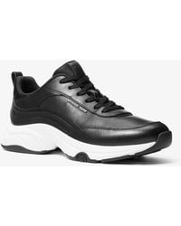 Michael Kors - Mk Hartley Leather Trainer - Lyst