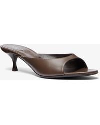 Michael Kors - Mk Arianna Leather Mule - Lyst