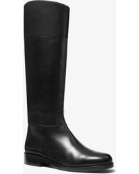 michael kors kincaid leather riding boot