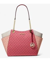 Michael Kors - Jet Set Large Color-Block Signature Logo Tote Bag - Lyst