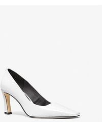Michael Kors - Darrah Crackled Patent Leather Pump - Lyst