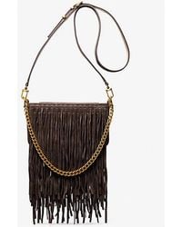 MICHAEL Michael Kors - Bryant Small Fringed Suede Convertible Pochette - Lyst