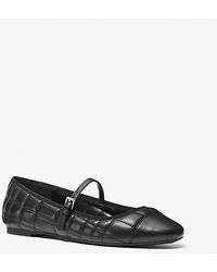 Michael Kors - Mae Quilted Leather Ballet Flat - Lyst