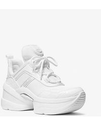 Michael Kors - Olympia Mixed-Media Trainer - Lyst