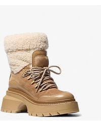 Michael Kors - Mk Shiloh Mixed-Media Boot - Lyst