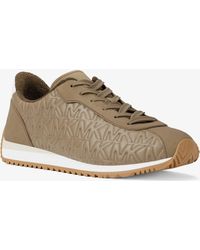 MICHAEL Michael Kors - Mk Rhodes Quilted Logo Leather Trainer - Lyst