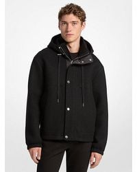 Michael Kors - Mk Wool Blend Hooded Jacket - Lyst