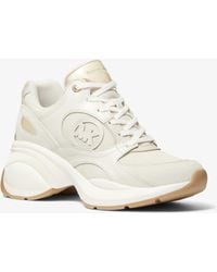 MICHAEL Michael Kors - Mk Zuma Leather And Nylon Trainer - Lyst