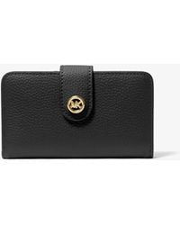Michael Kors - Mk Pop Charm Medium Pebbled Leather Wallet - Lyst